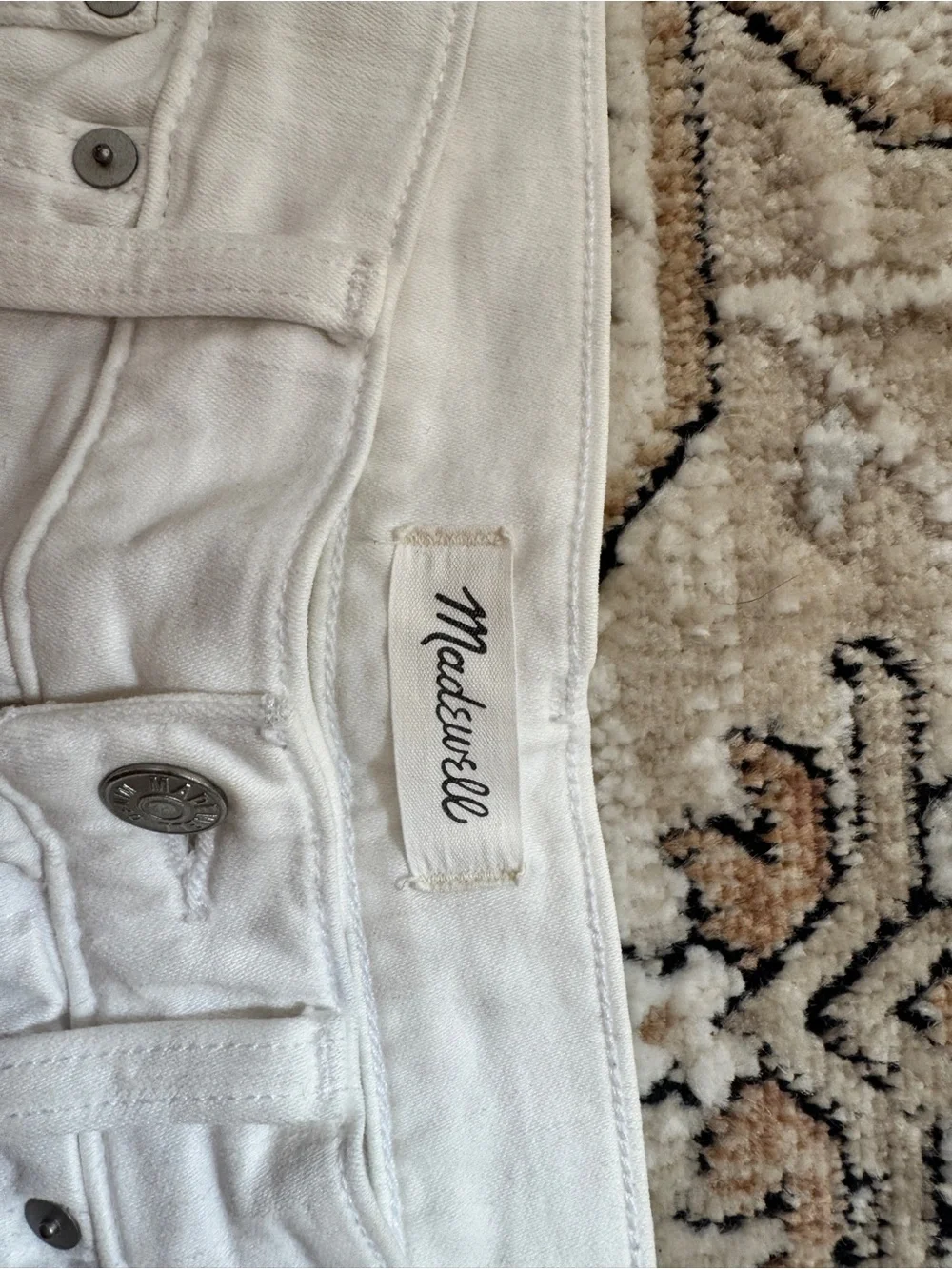 Madewell Cream Boyfriend Jeans